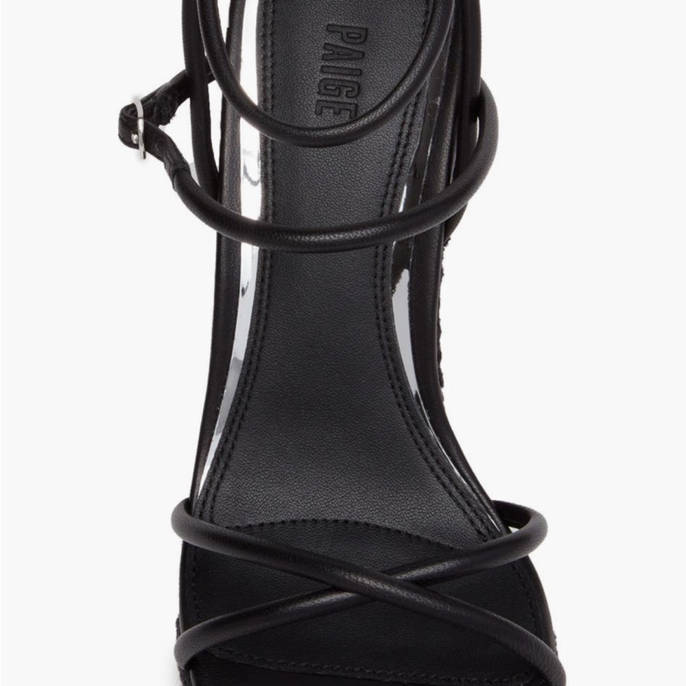PAIGE Kerri ankle strap platform Black Strappy Wedge Sandals $299 - Picture 5 of 5